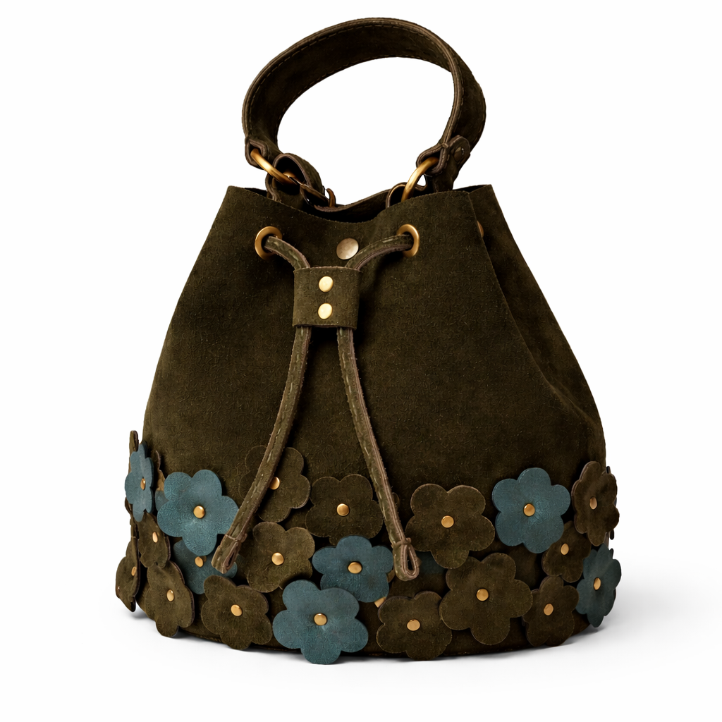 Floral Bucket Bag - Green